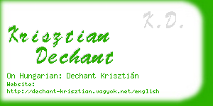 krisztian dechant business card